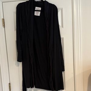 Tommy John Black Robe with Trim Sz L